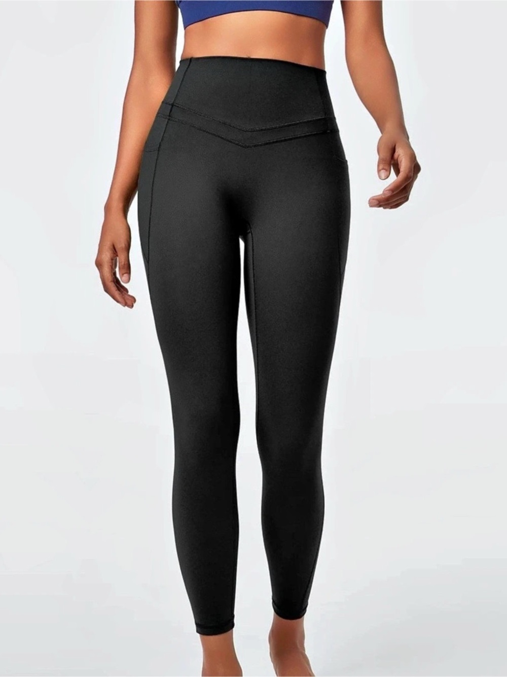 IUGA PowerTight Sandwich No Front Seam Leggings Black